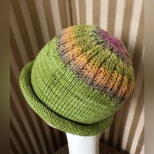 Hand Knit Roll Brim Beenie